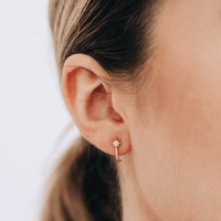 Anzie 14K Yellow Gold North Star Huggie Earrings