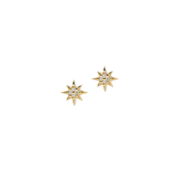 Anzie 14K Yellow Gold North Star Stud Earrings
