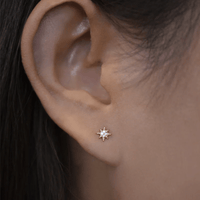 Anzie 14K Yellow Gold North Star Stud Earrings