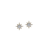 Anzie 14K Yellow Gold North Star Stud Earrings