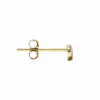 Anzie 14K Yellow Gold Pave Heart Stud Earrings