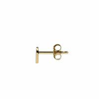 Anzie 14K Yellow Gold Pave Heart Stud Earrings