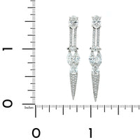 Etho Maria 18K White Gold Diamond Linear Drop Earrings