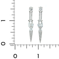Etho Maria 18K White Gold Diamond Linear Drop Earrings