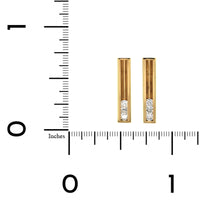 18K Yellow Gold Moving Diamond Stud Earrings