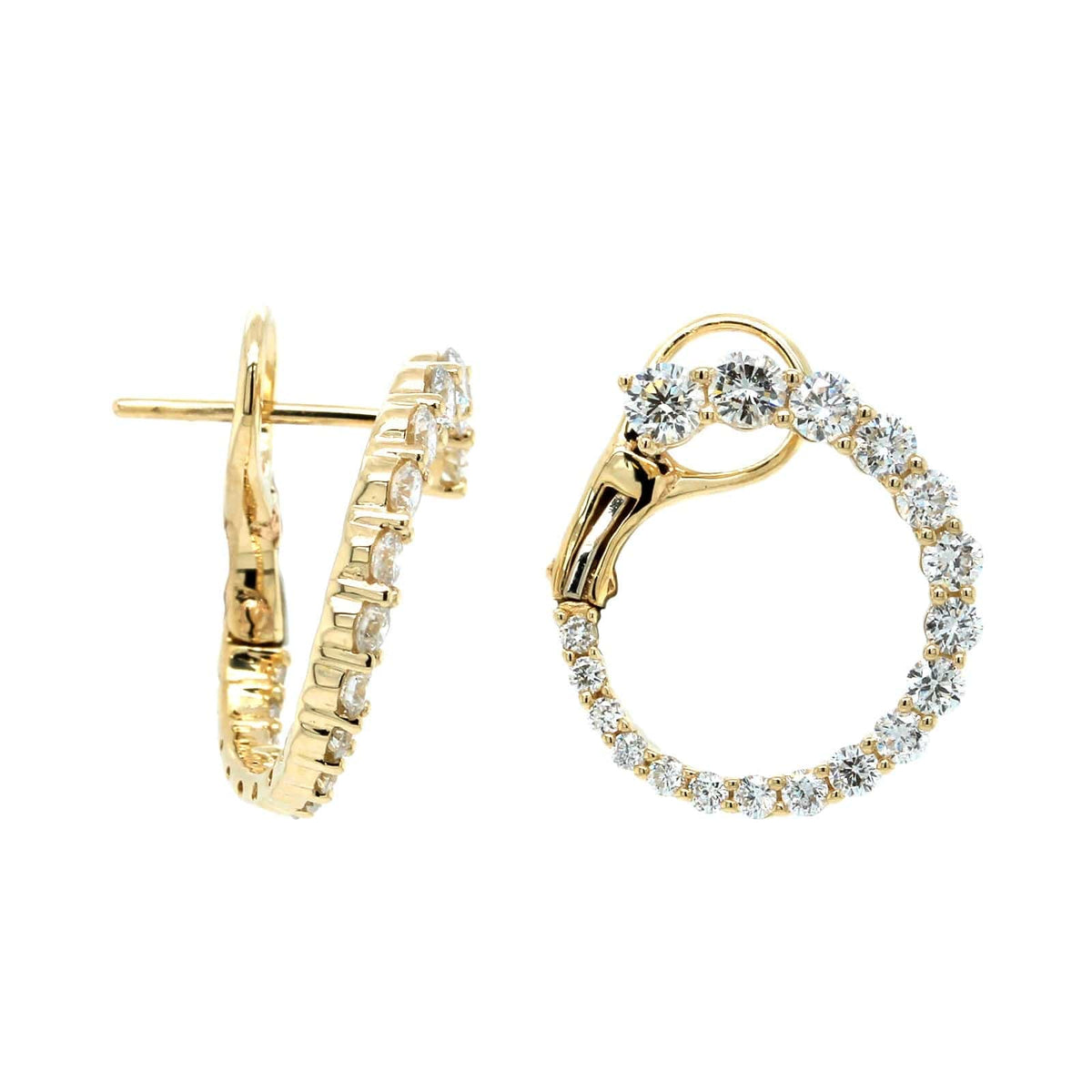 14K Yellow Gold Open Hoop Earrings