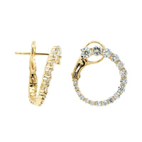 14K Yellow Gold Open Hoop Earrings
