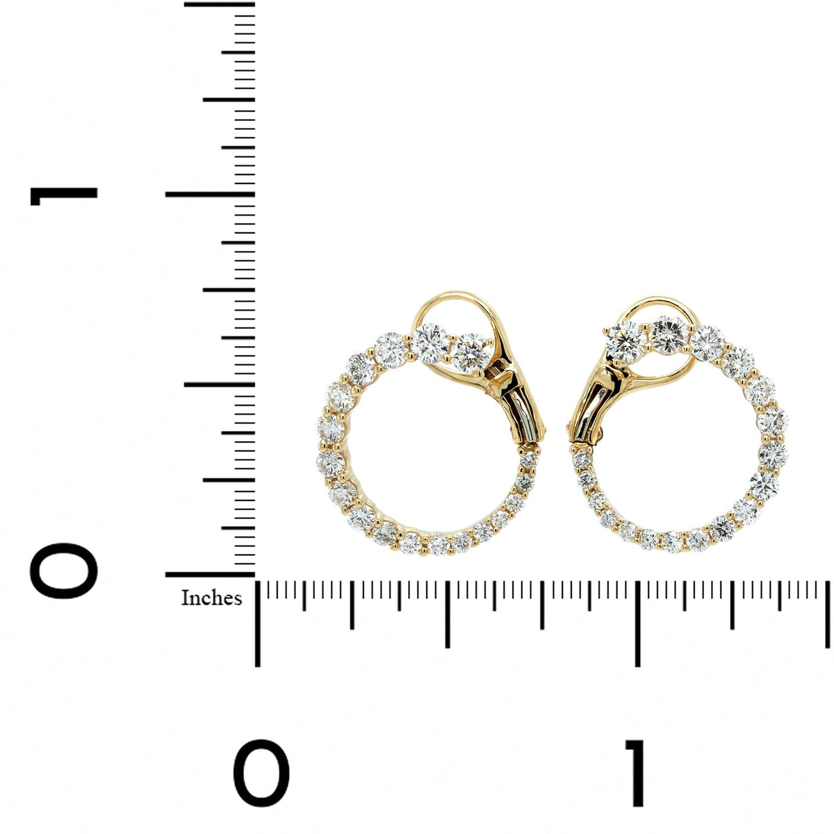 14K Yellow Gold Open Hoop Earrings