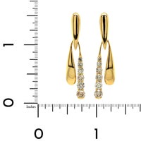 Etho Maria 18K Yellow Gold Brown Diamond Modern Drop Earrings