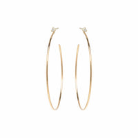 Zoe Chicco 14K Yellow Gold Large Diamond Hoop Earrings
