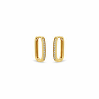 Zoe Chicco 14K Yellow Gold Medium Thick Hinged Diamond Hoop Earrings