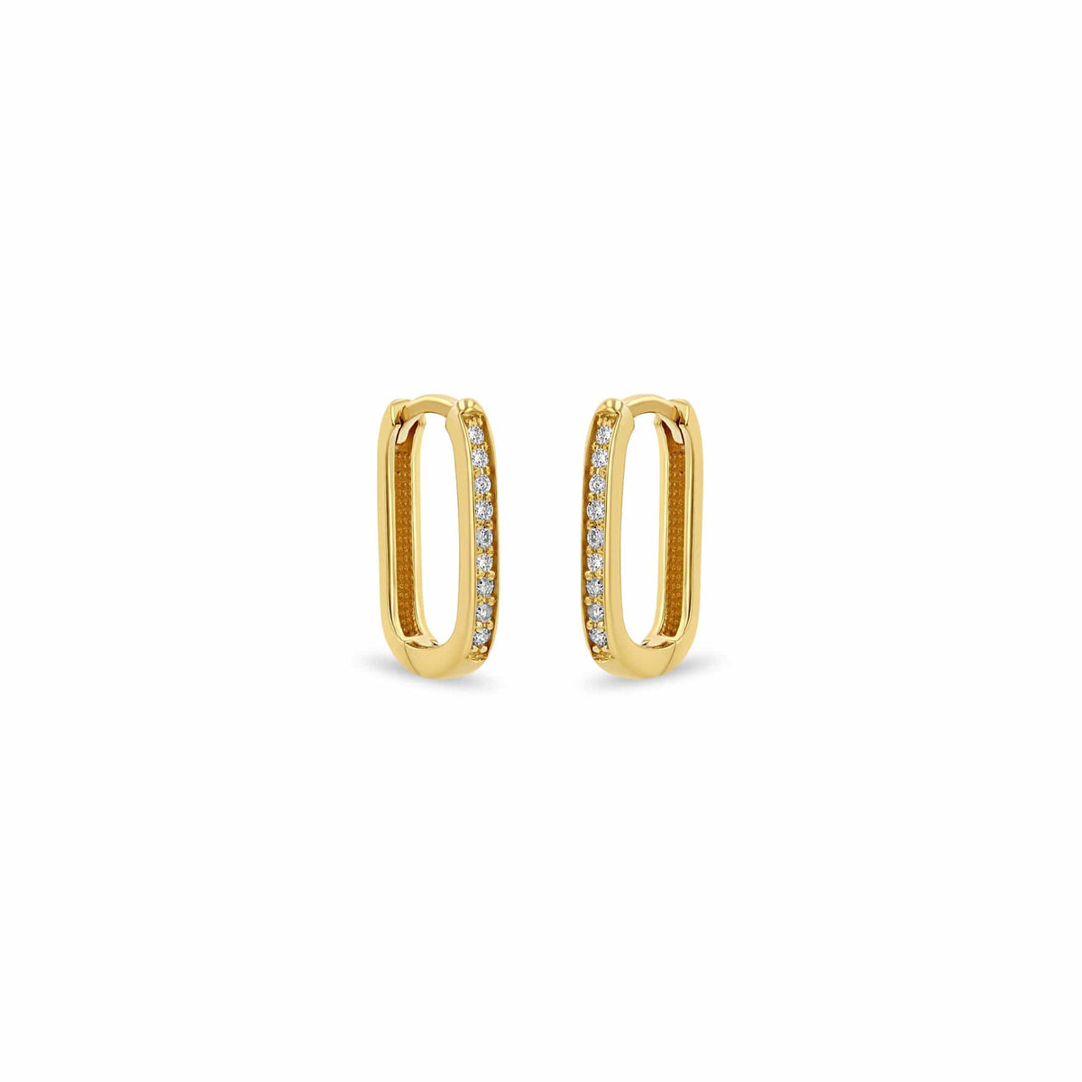 Zoe Chicco 14K Yellow Gold Medium Thick Hinged Diamond Hoop Earrings