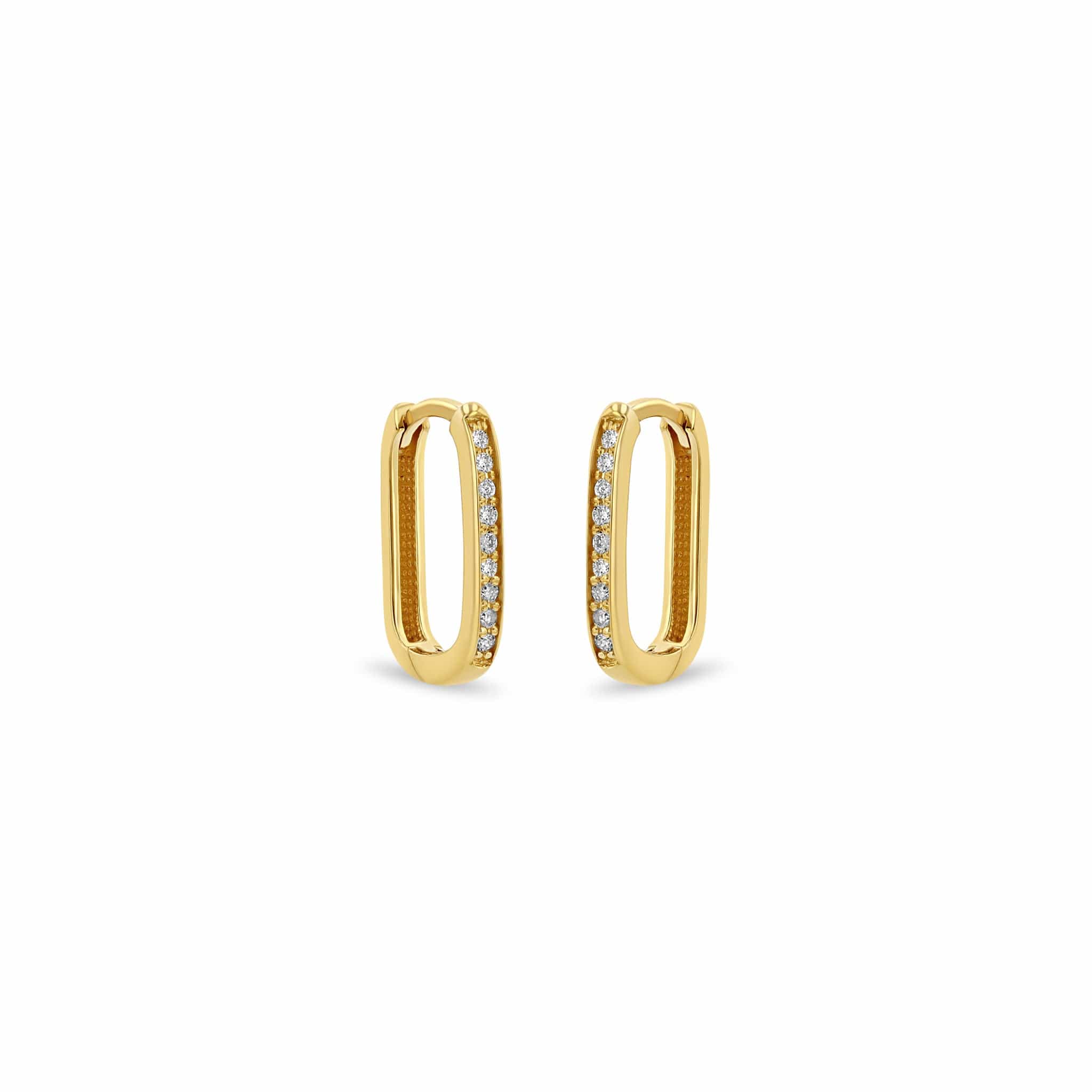 Zoe Chicco 14K Yellow Gold Medium Thick Hinged Diamond Hoop Earrings