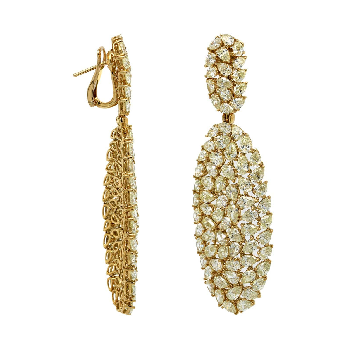 Etho Maria 18K Yellow Gold and Yellow Diamond Double Drop Earrings