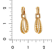 Etho Maria 18K Yellow Gold and Diamond Triple Drop Earrings