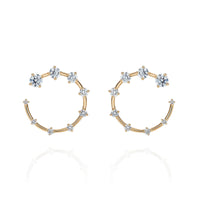 Fernando Jorge 18K Yellow Gold Graduated Diamond Small Hoop Earrings