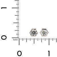 18K White Gold Diamond Stud Earrings