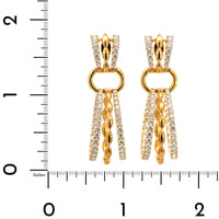 Etho Maria 18K Yellow Gold and Diamond Drop Earrings