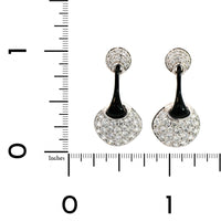 Etho Maria 18K White Gold Diamond and Black Ceramic Drop Earrings