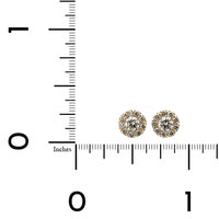 14K Yellow Gold Diamond Stud Earrings