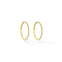 CADAR 18K Yellow Gold Large Diamond Hoop Earrings
