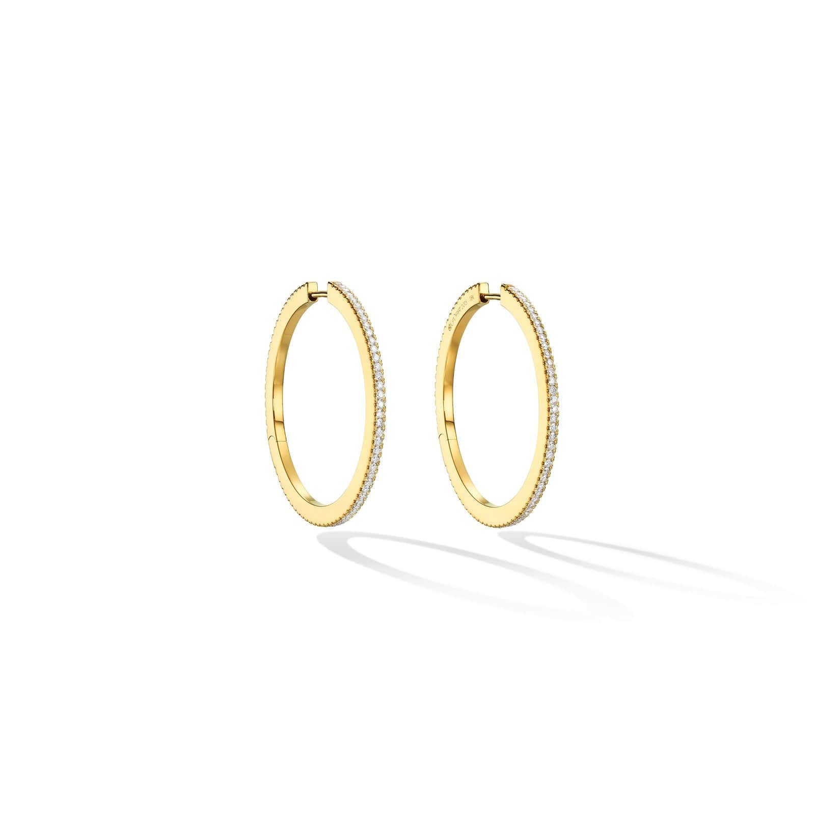 Cadar 18K Yellow Gold Large Diamond Hoop Earrings