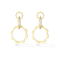 CADAR 18K Yellow Gold Trio Unity Diamond Drop Earrings