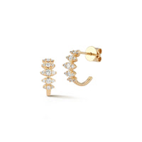 Dana Rebecca 14K Yellow Gold Sophia Ryan Marquise Diamond Hoops