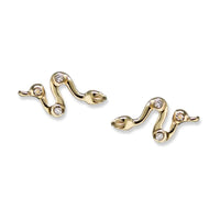 Anzie 14K Yellow Gold Soldera Snake Diamond Studs