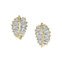 Anita Ko 18K Yellow Gold Small Palm Leaf Diamond Studs