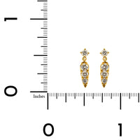 18K Yellow Gold Diamond Dangle Earrings