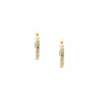 Armenta 18K Yellow Gold Sueno Diamond Huggie Earrings