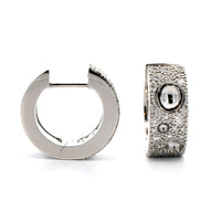 Roberto Coin 18K White Gold Pois Mois Luna Diamond Huggie Earrings