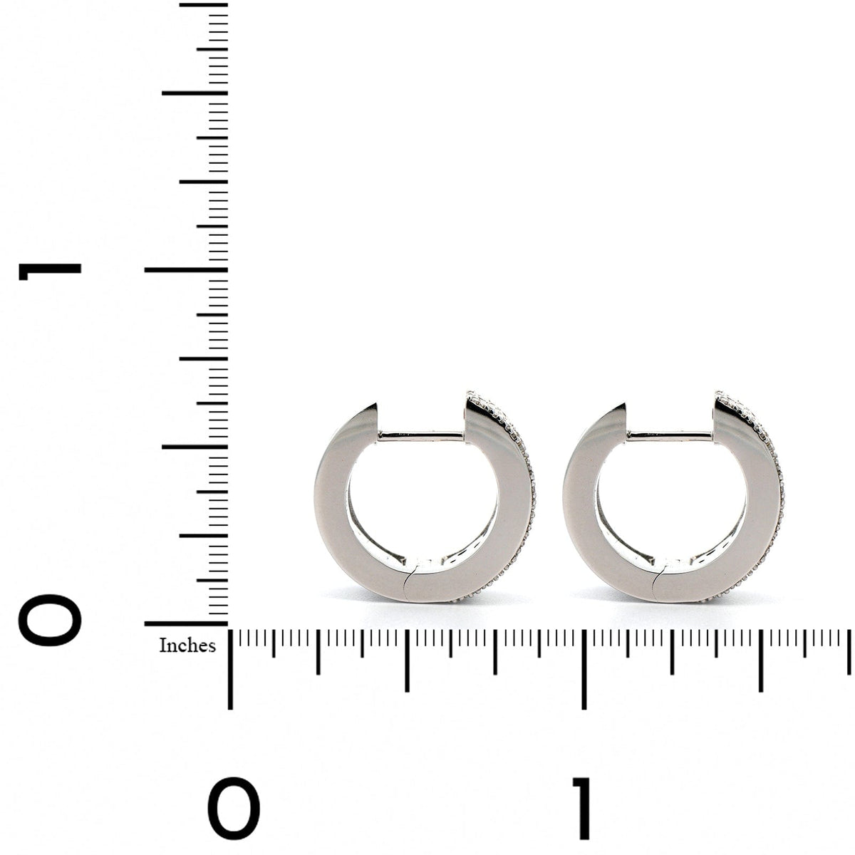 Roberto Coin 18K White Gold Pois Mois Luna Diamond Huggie Earrings