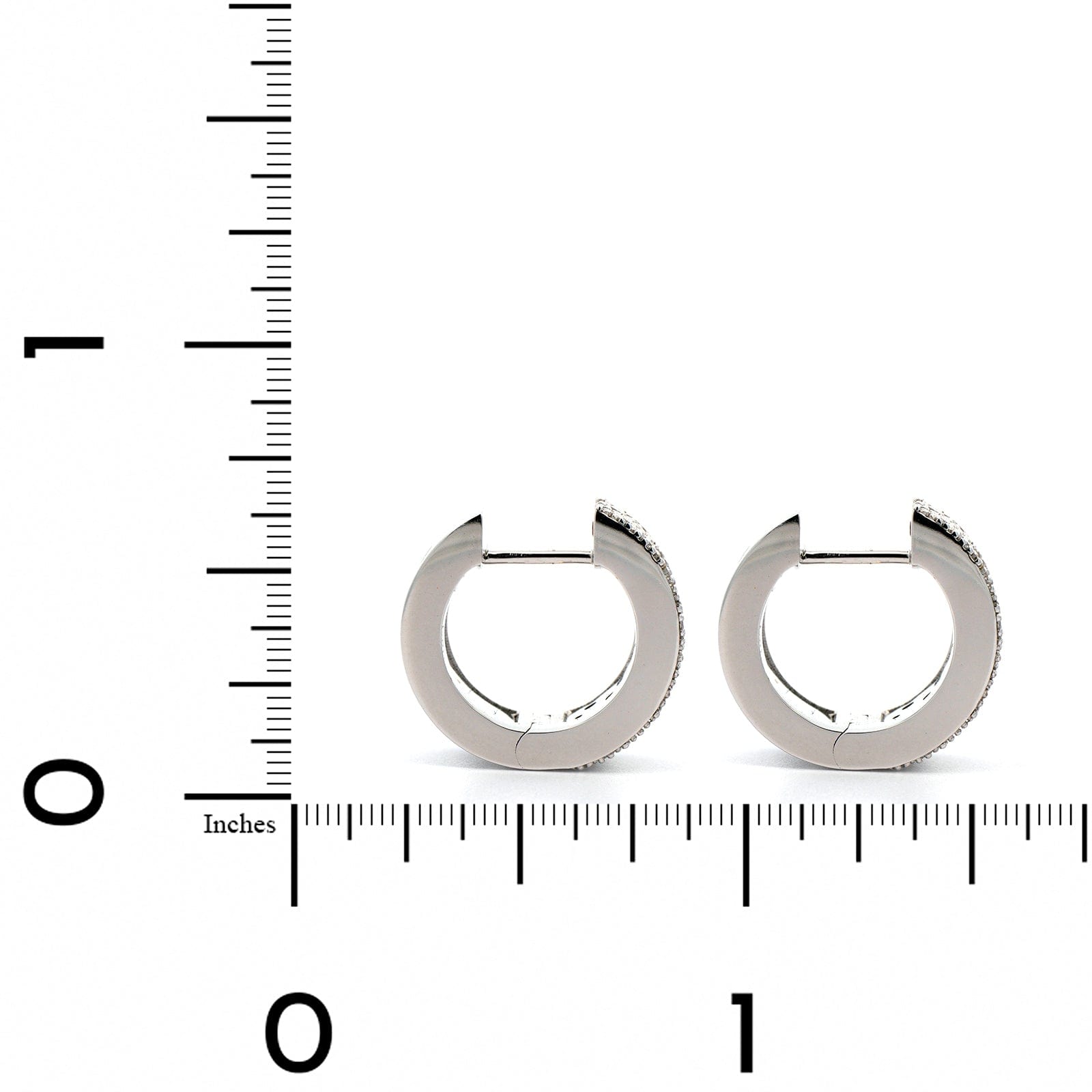 Roberto Coin 18K White Gold Pois Mois Luna Diamond Huggie Earrings