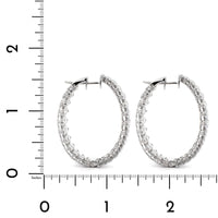 Etho Maria 18K White Gold Double Row Diamond Hoops