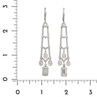 18K White Gold Chandelier Diamond Earrings