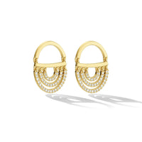 Cadar 18K Yellow Gold Diamond Twin Drop Earrings