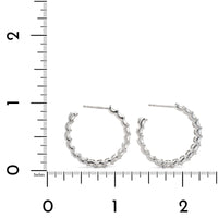 18K White Gold Asscher Cut Diamond Hoop Earrings