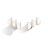 Vhernier 18K White Gold Diamond Eclisse Climber Earrings