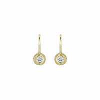 Penny Preville 18K Yellow Gold Twisted Diamond Earrings