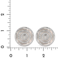 Eclat Jewels 18K White Gold Large Disc Diamond Stud Earrings