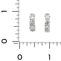 18K White Gold Inside Out Diamond Huggie Earrings