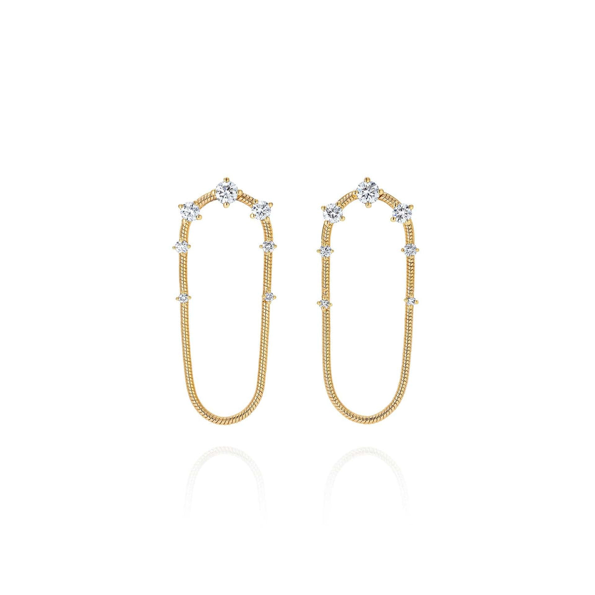 Fernando Jorge 18K Yellow Gold and Diamond Short Chain Drop Earrings