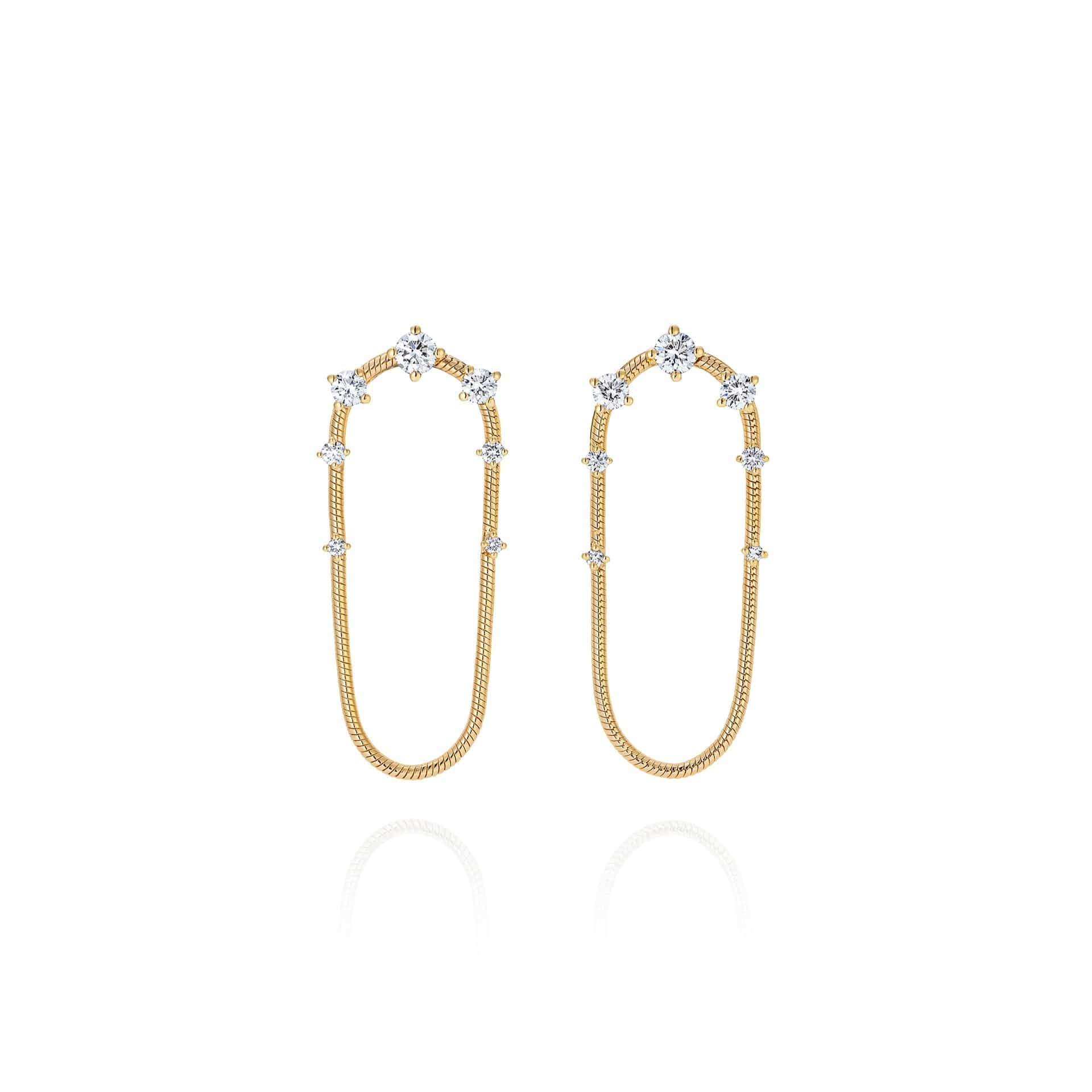 Fernando Jorge 18K Yellow Gold and Diamond Short Chain Drop Earrings