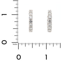 18K White Gold Open Diamond Hoops