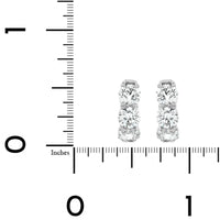 18K White Gold Inside Out Diamond Huggie Earrings