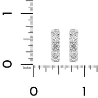 14K White Gold Diamond Huggie Earrings