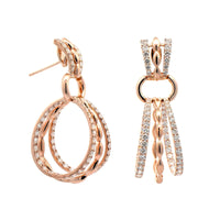 Etho Maria 18K Yellow Gold Pave Set Diamond Hoop Earrings