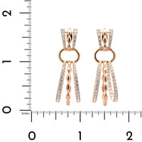 Etho Maria 18K Yellow Gold Pave Set Diamond Hoop Earrings